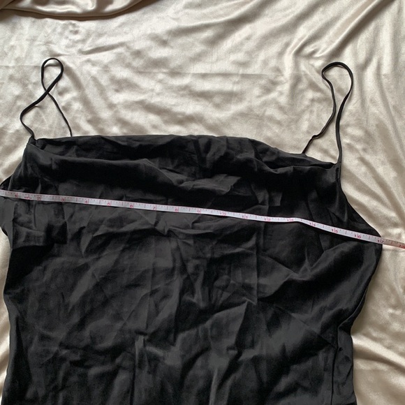 Black Silk Backless Slip Dress / Chemise Size Small Medium| Satin Slip - Picture 5 of 8
